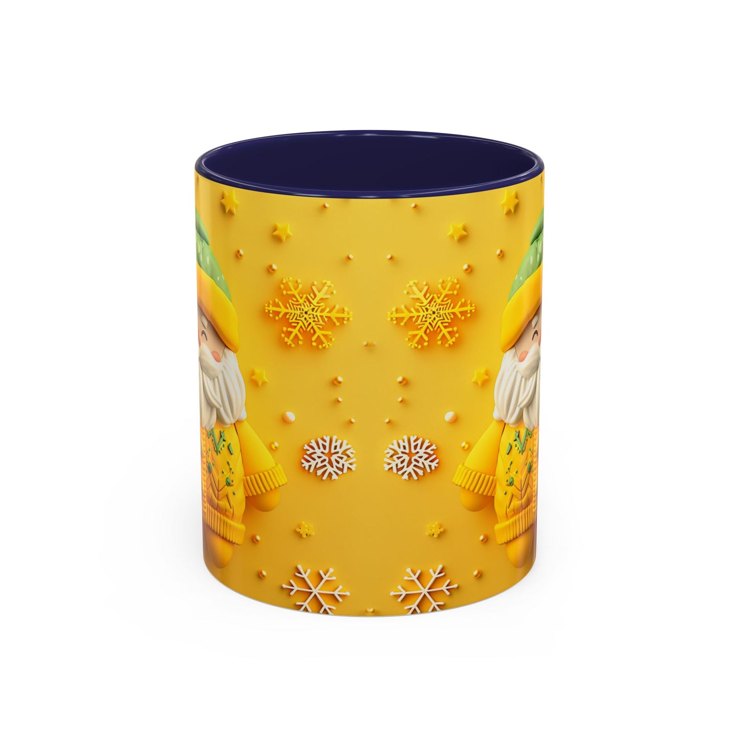 Yellow Sweater Santa Mug | Accent Coffee Mug