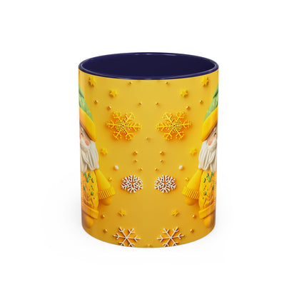 Yellow Sweater Santa Mug | Accent Coffee Mug