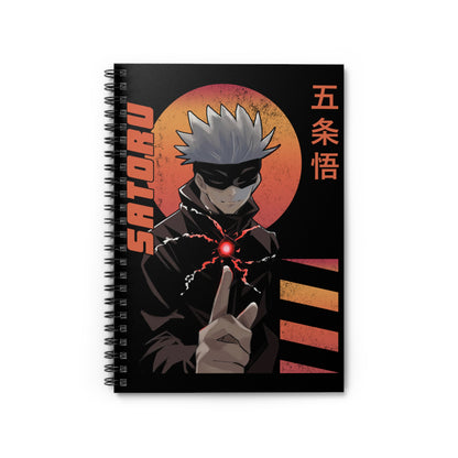 Masked Anime Sorcerer Spiral Notebook | Ruled Journal, Japanese Text