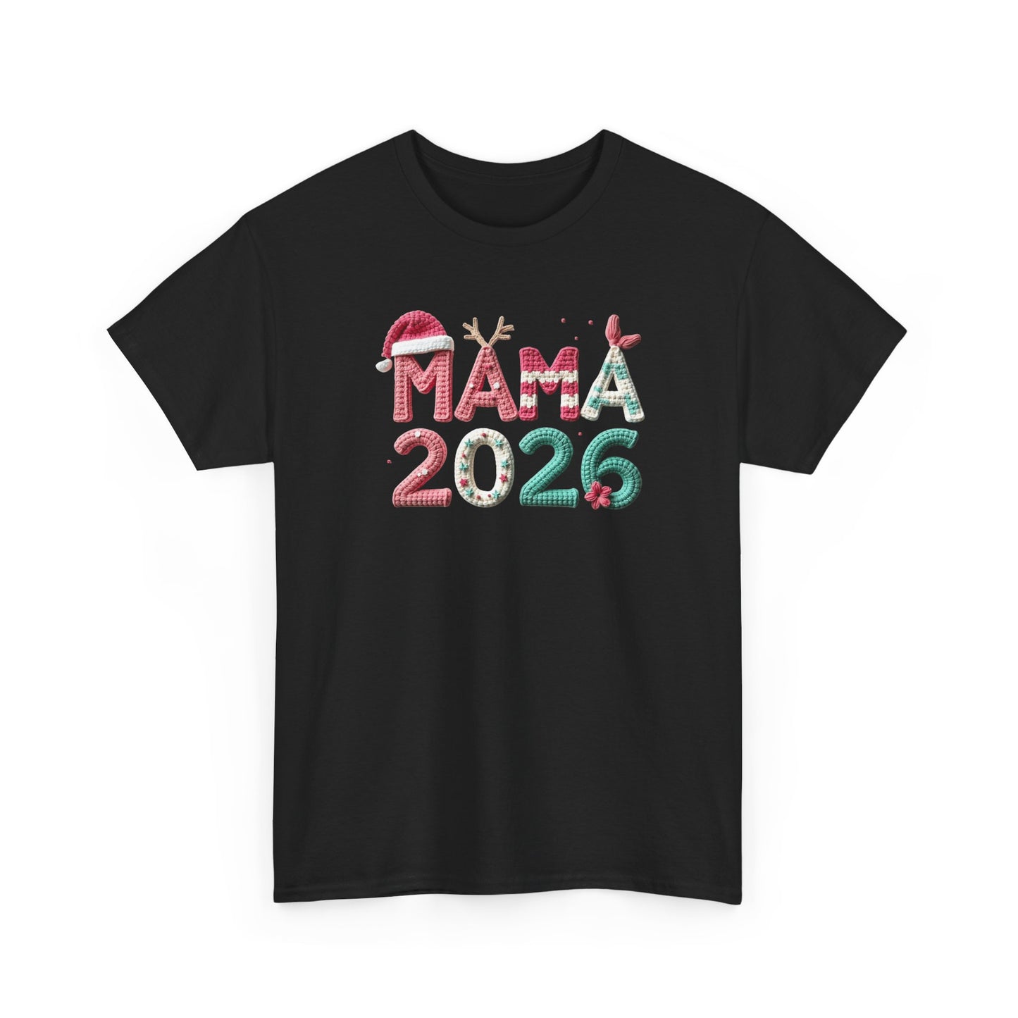 Mama 2026 Christmas Tee Festive Mama Pregnancy Announcement Shirt