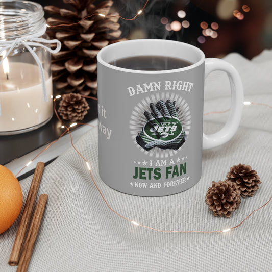Customizable Jets Fan Mug | Football Team Logo Coffee Cup