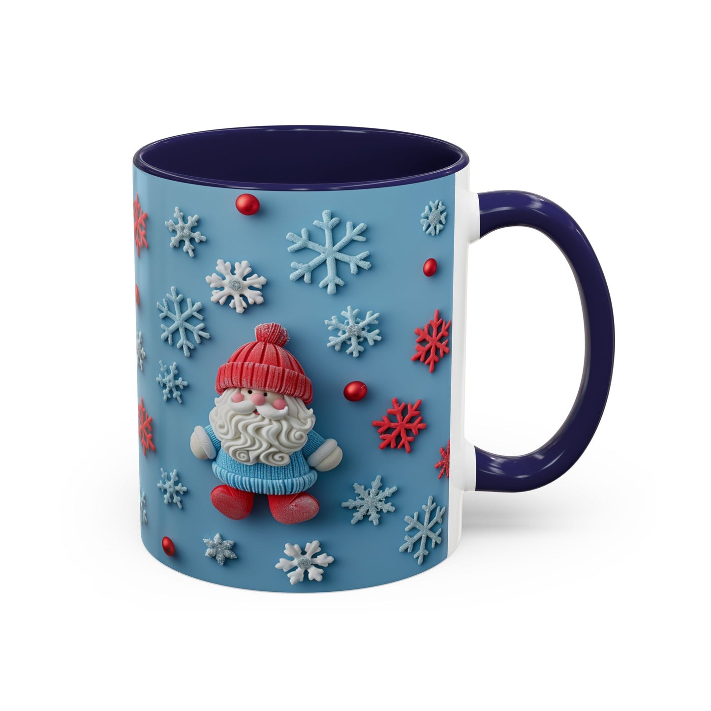 Santa Snowflake Pattern Mug | Accent Coffee Mug