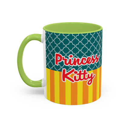 Redheaded Princess Kitty Accent Coffee Mug | Cute Cat Princess Design
