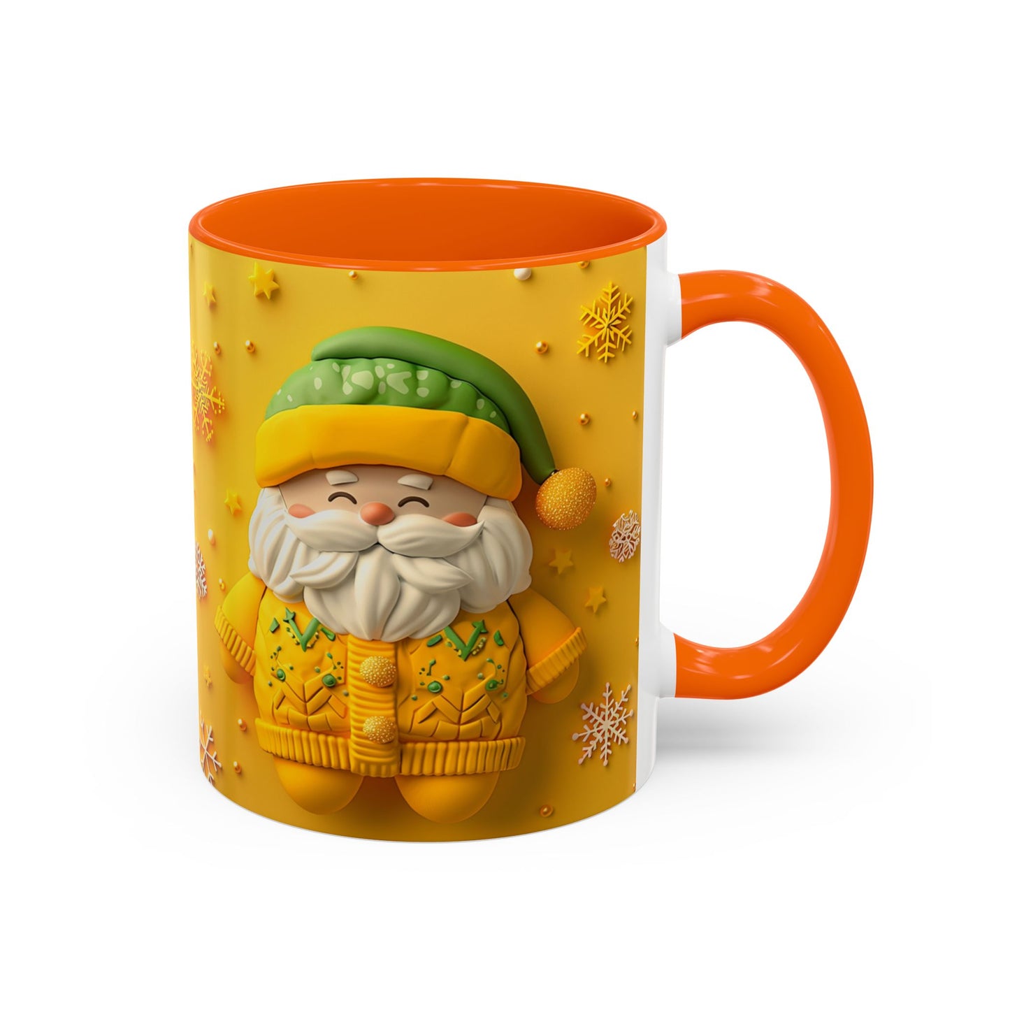 Yellow Sweater Santa Mug | Accent Coffee Mug