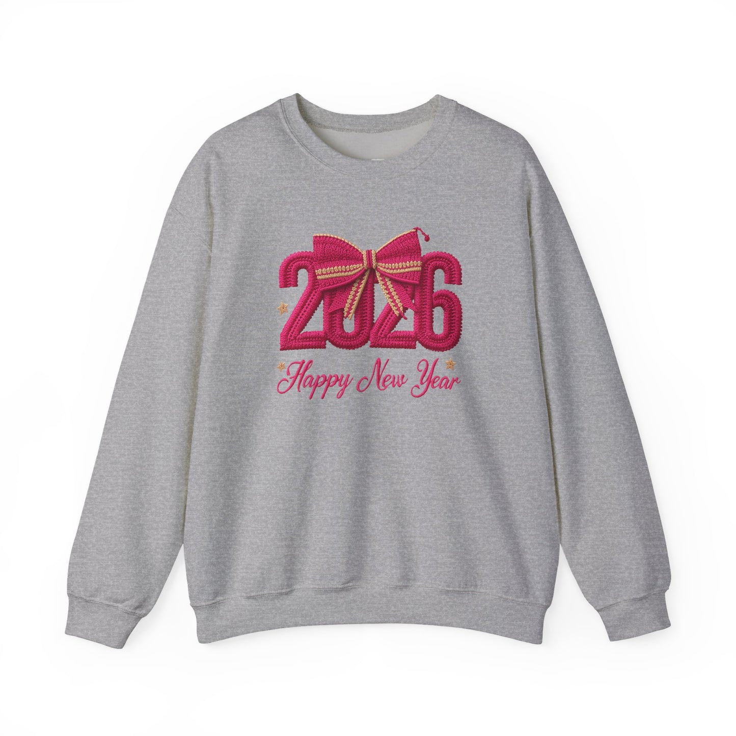 2026 Happy New Year Tee  Festive Pink Bow Celebration T-Shirt