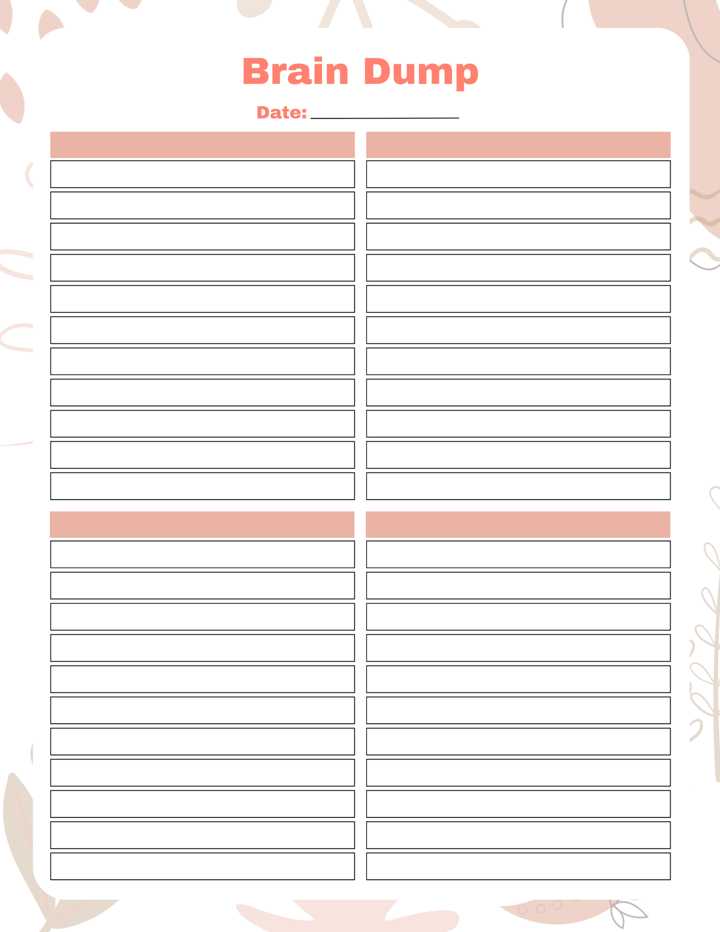 Brain Dump Bundle | Digital Download