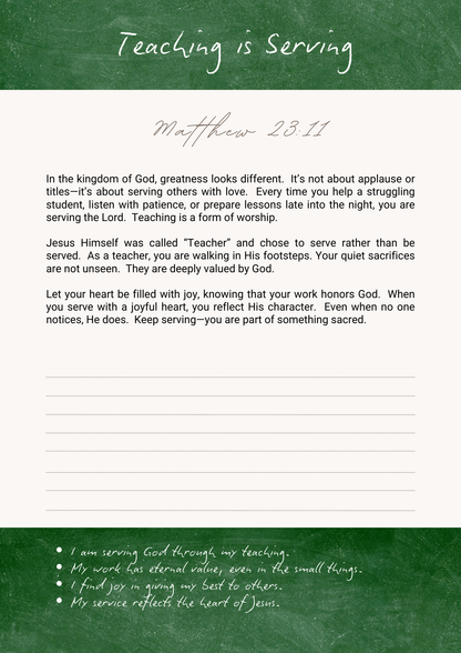 Chalkboard & Calling | Devotional Journal