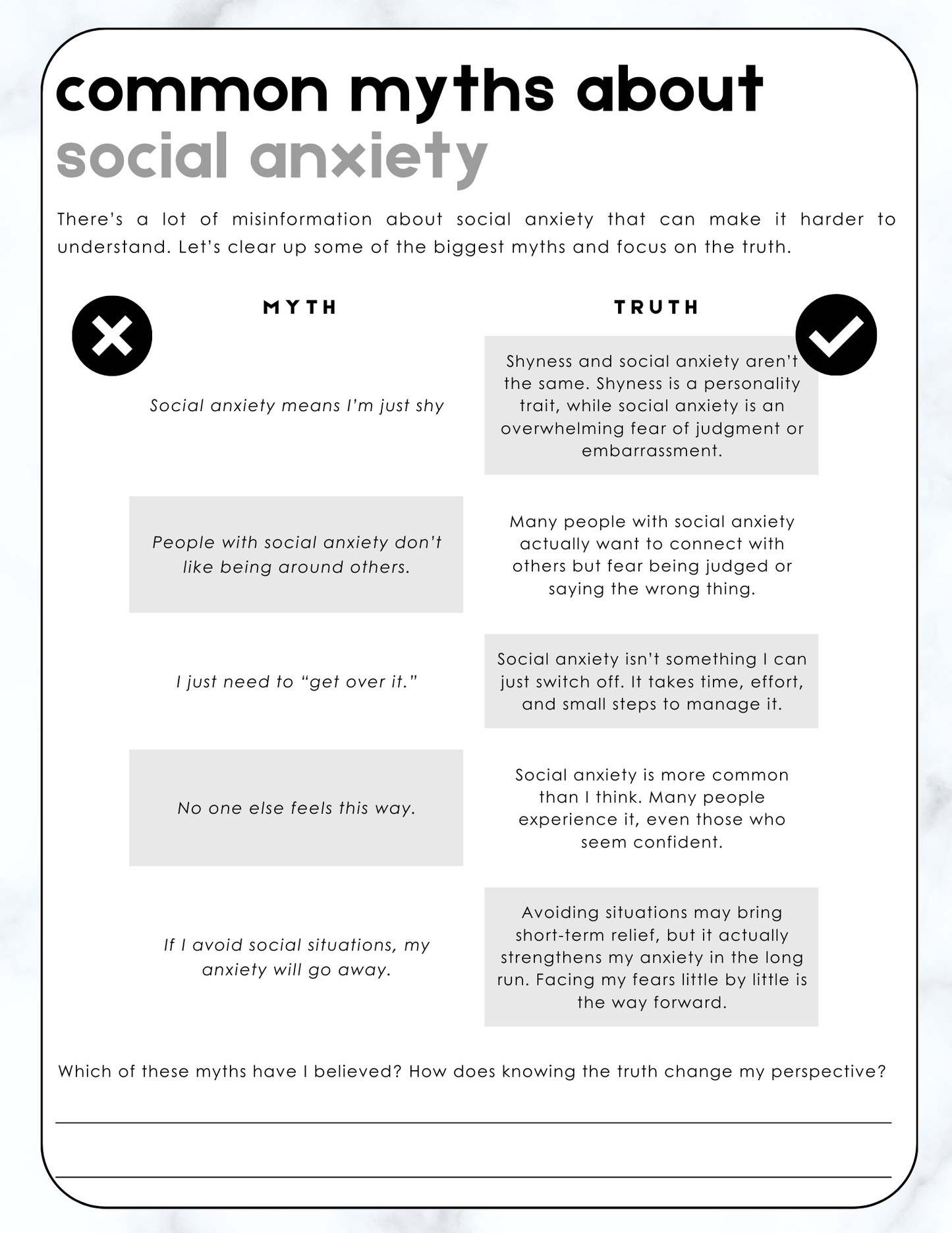 The Social Anxiety Relief Workbook | Digital Download