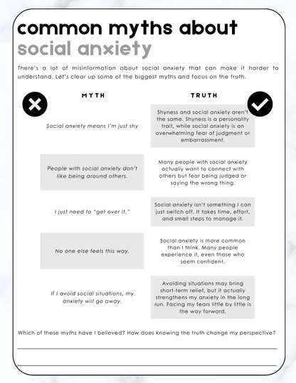 The Social Anxiety Relief Workbook | Digital Download