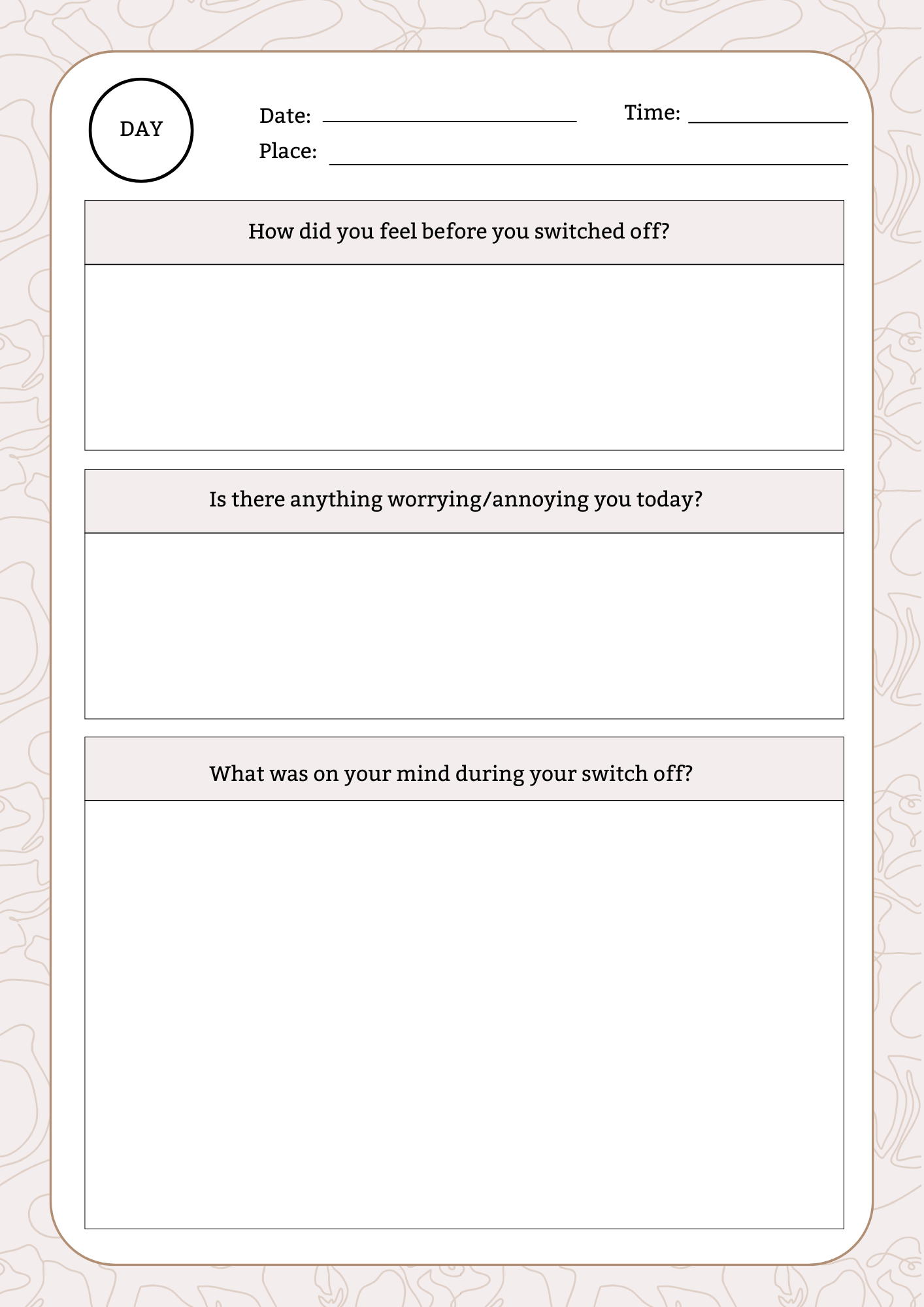 Switch Off Journal | Digital Download