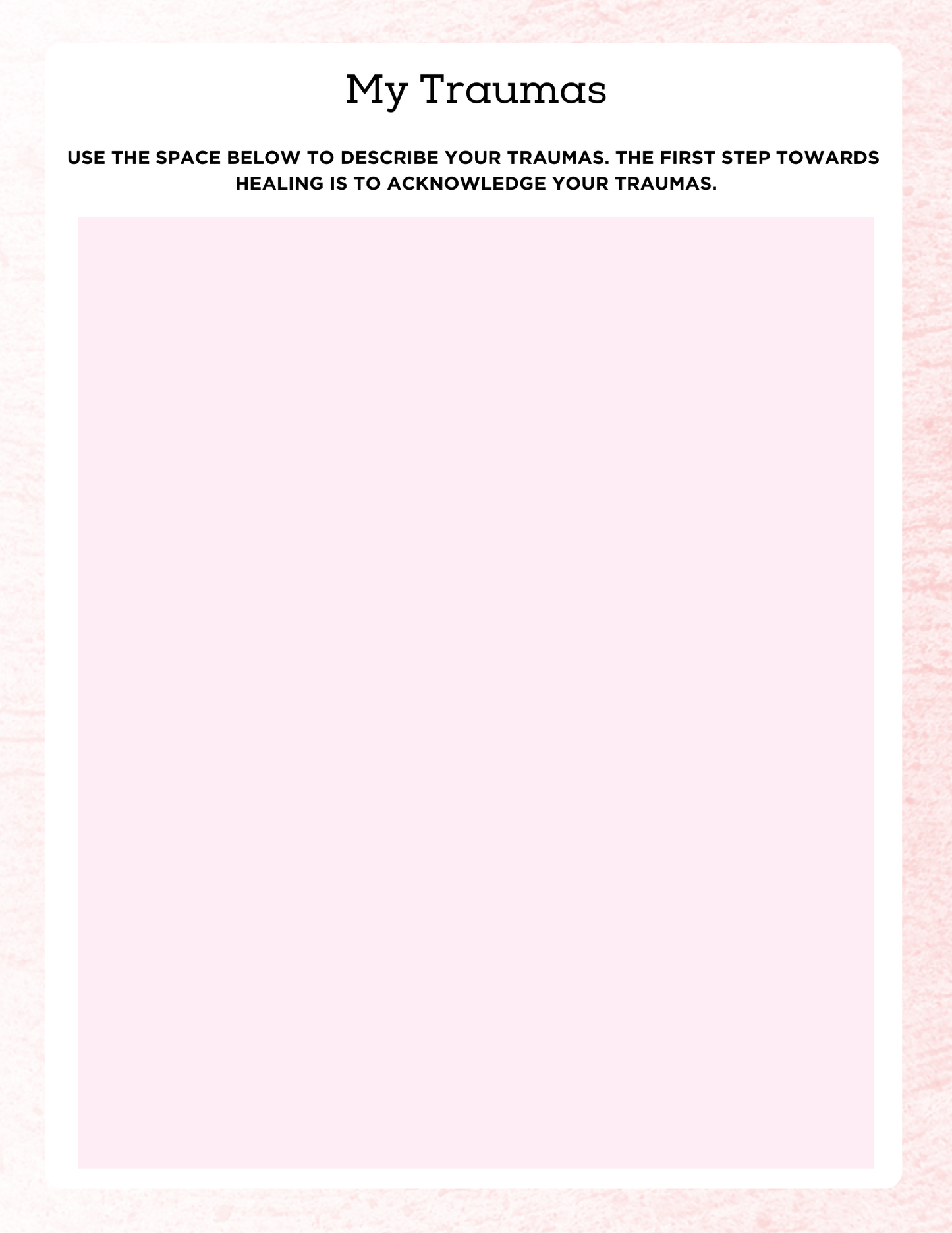 PTSD & Trauma Processing  Workbook | Digital Download