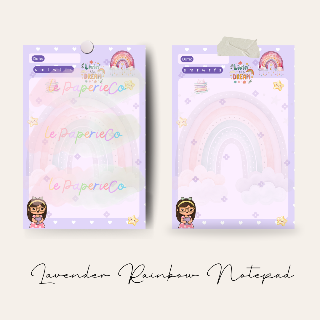 Lavender Rainbow Notepad (50 pages)