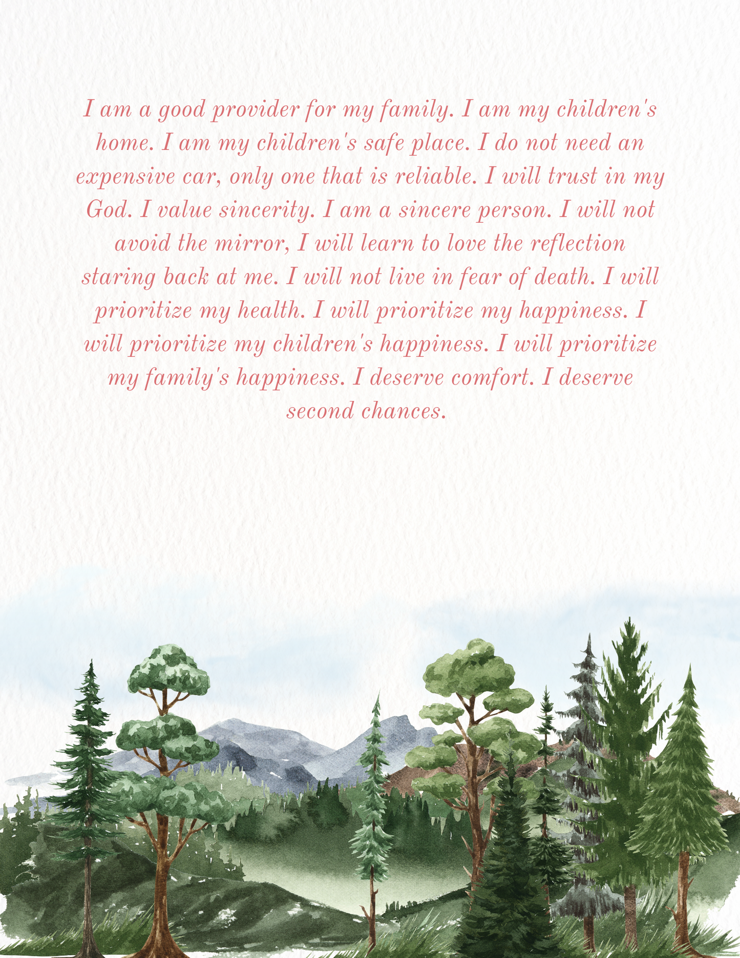 Positive Affirmations For Women | Digital Download