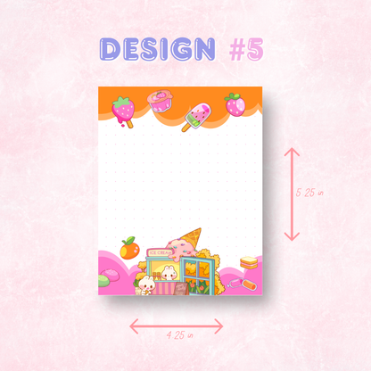 Kawaii Sticky Notepads | 50 Sheets (4.25 in x 5.25 in)