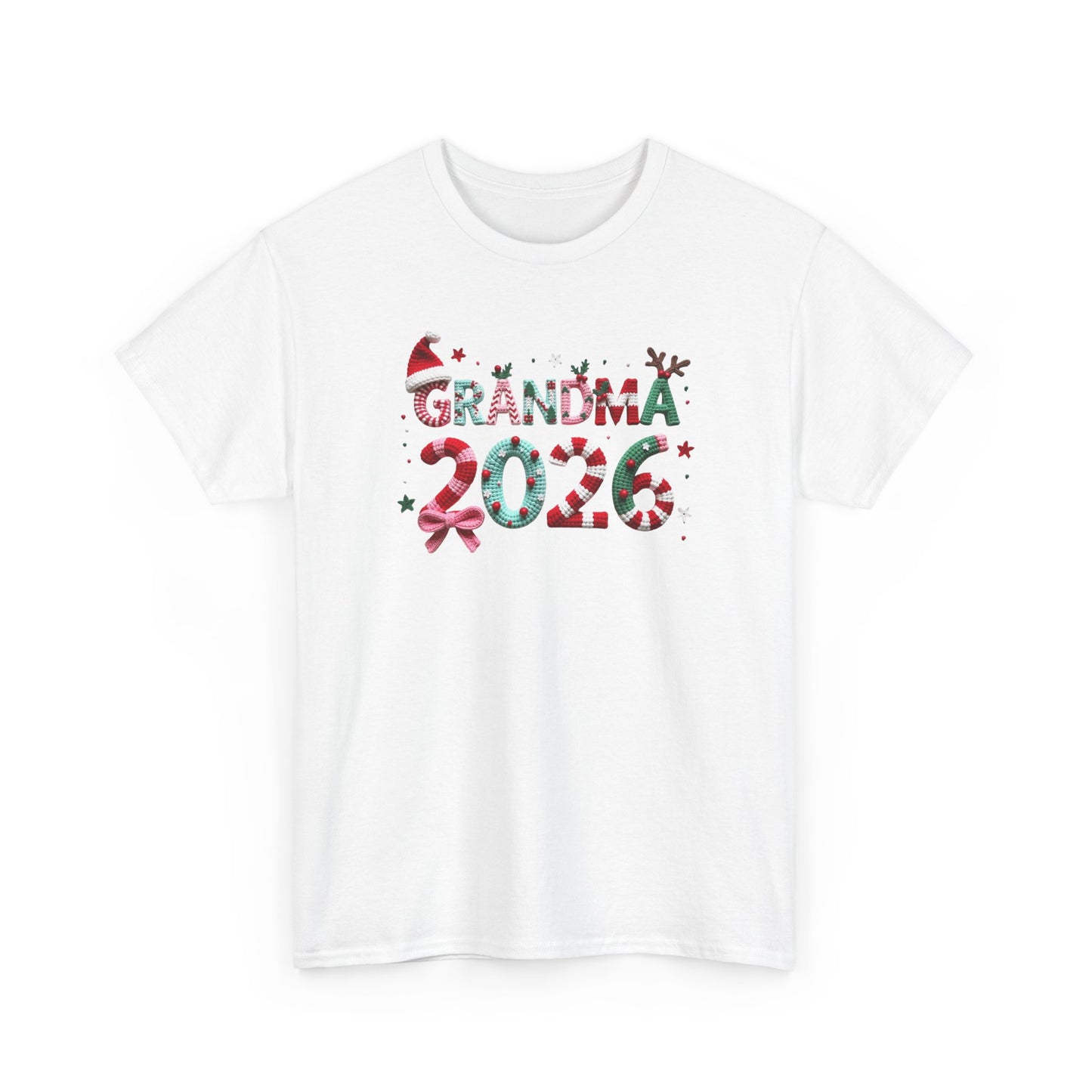 Grandma 2026 Christmas Tee Festive Holiday Gift Shirt for New Grandmothers