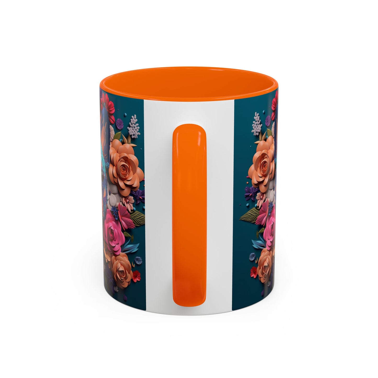 Floral French Bulldog Accent Coffee Mug - Colorful Dog Art 11/15oz