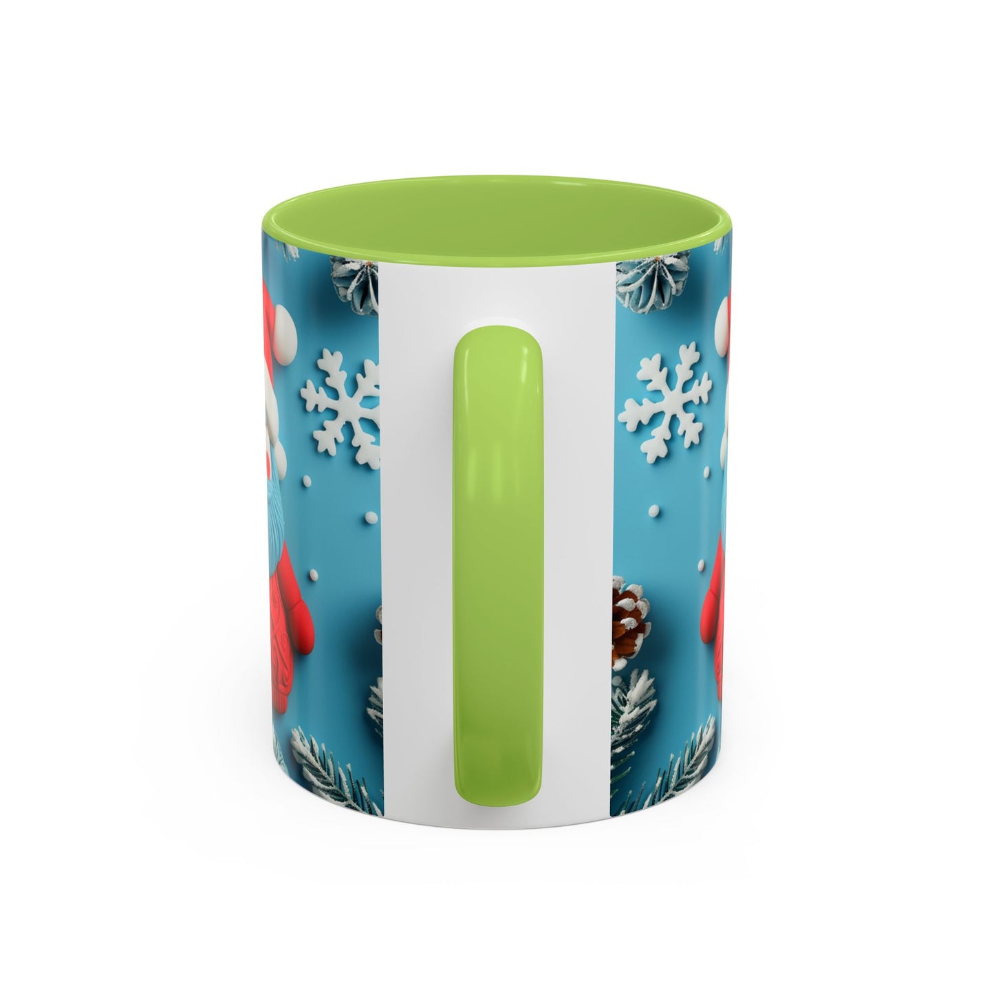 Blue Santa Claus Mug | Snowflakes Holiday Coffee Mug