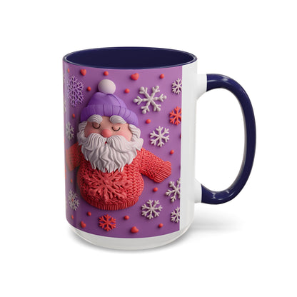 Knit Santa Pattern Mug | Accent Coffee Mug