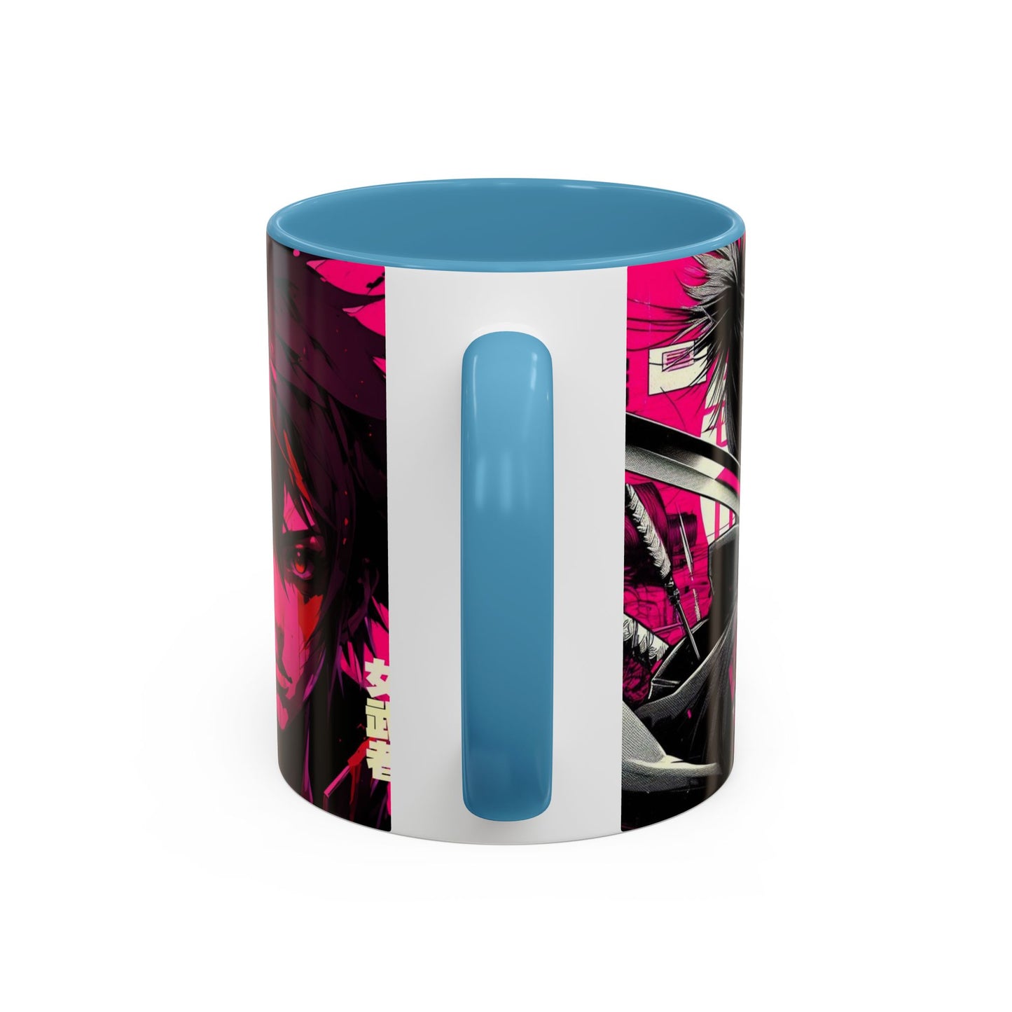 Neon Anime Samurai Mug | Accent Coffee Mug 11oz 15oz