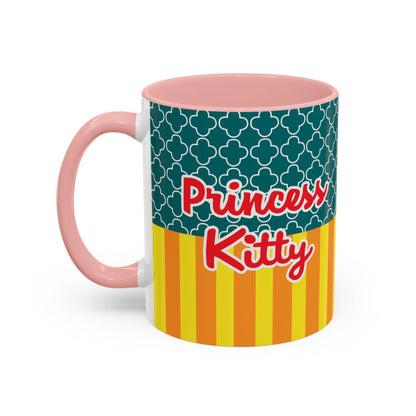 Redheaded Princess Kitty Accent Coffee Mug | Cute Cat Princess Design