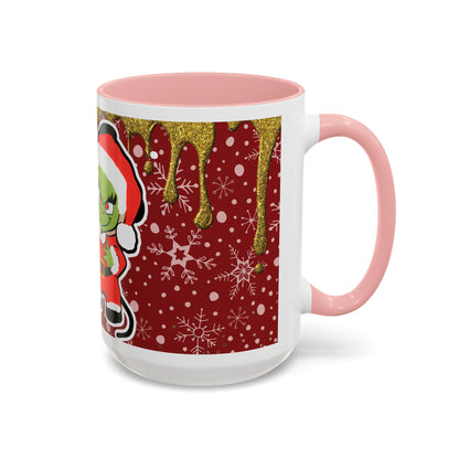Grinch and Mouse Santa Mug | Accent Coffee Mug 11oz 15oz