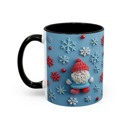 Santa Snowflake Pattern Mug | Accent Coffee Mug