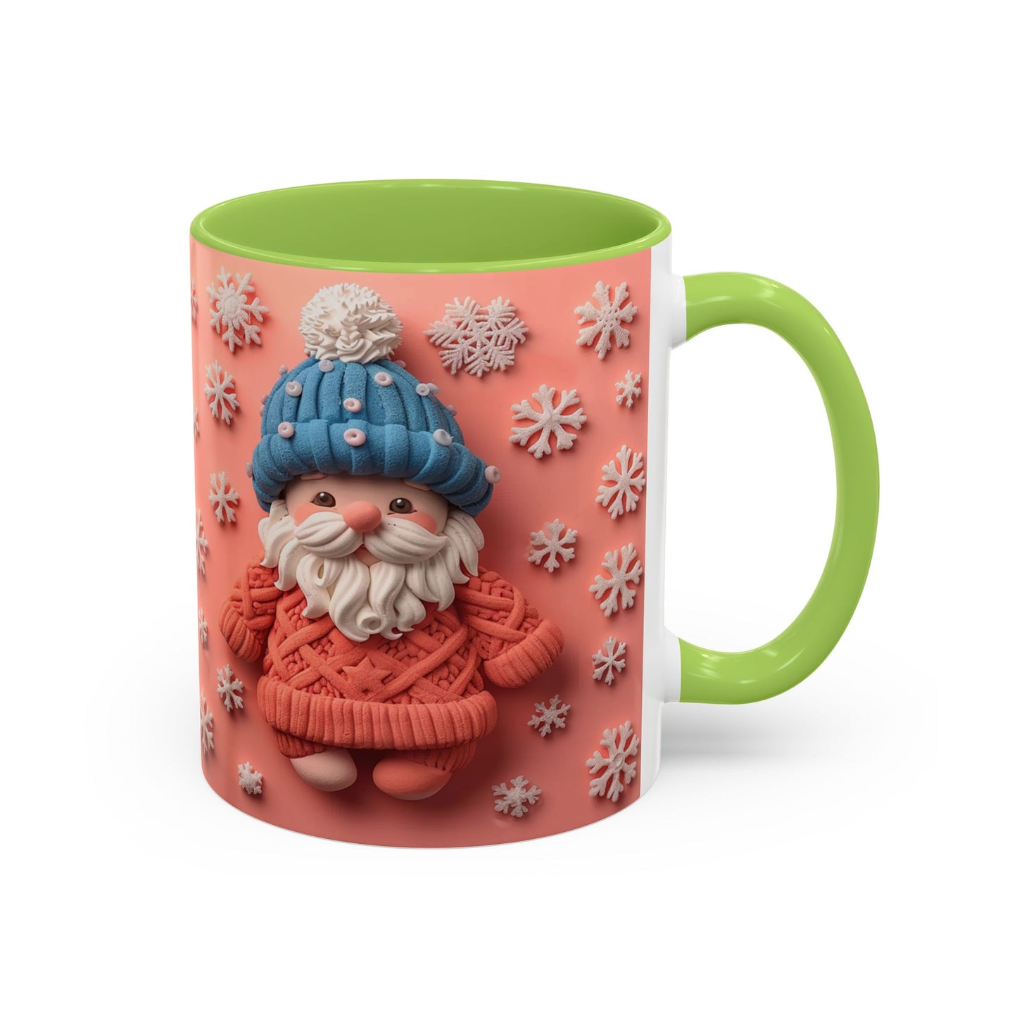 Knit Gnome with Snowflakes Mug | Accent Coffee Mug 11oz 15oz