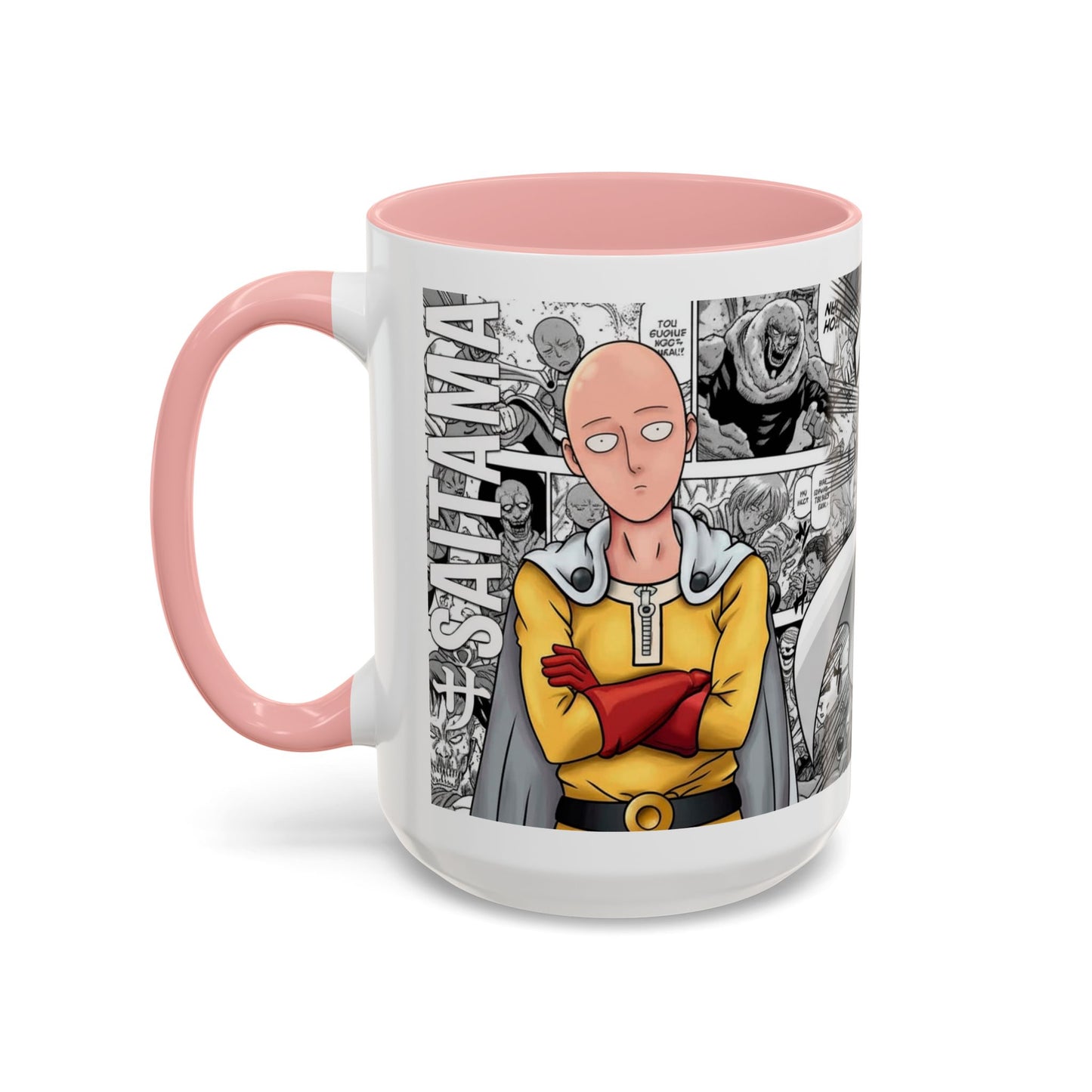 Anime Fist Coffee Mug  Dynamic Manga Collage Accent Mug (11/15 oz)