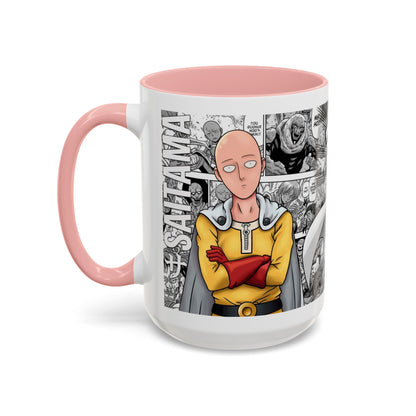 Anime Fist Coffee Mug  Dynamic Manga Collage Accent Mug (11/15 oz)