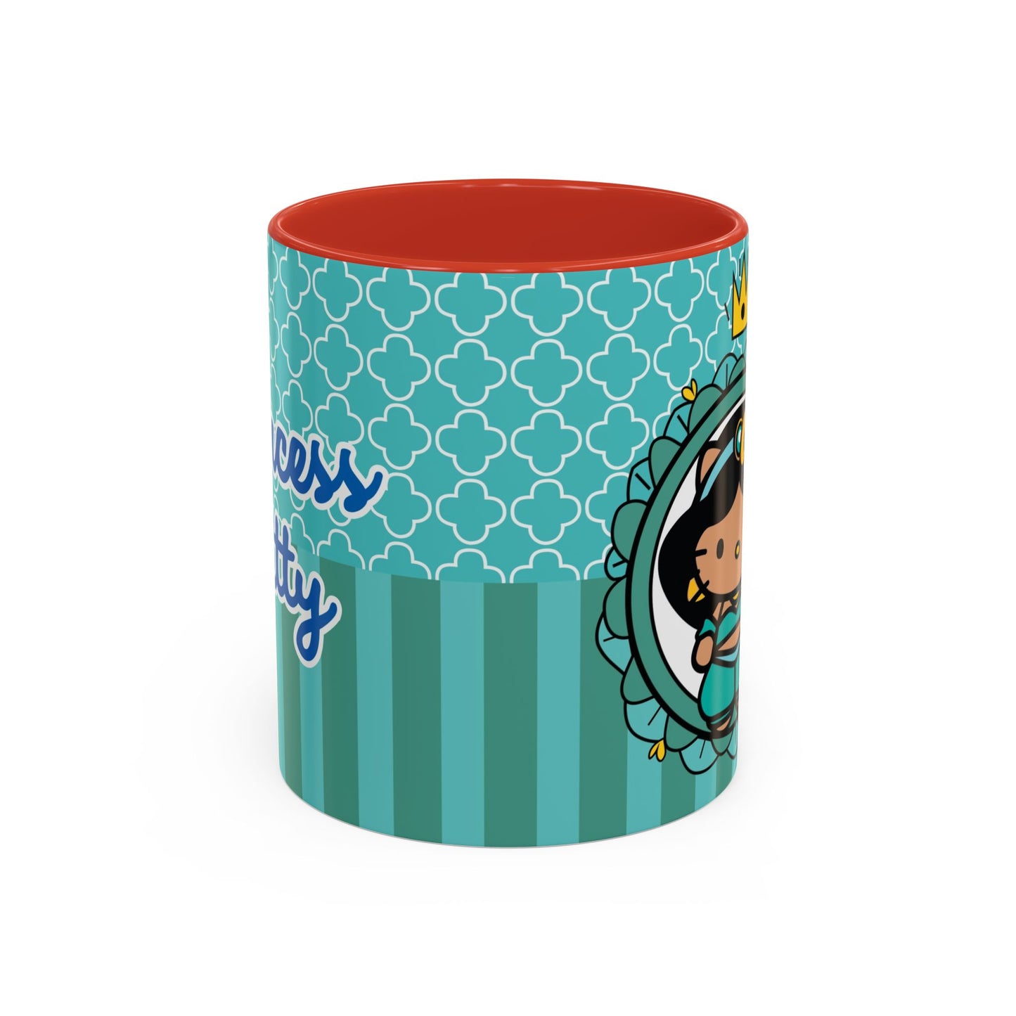 Princess Girl Cartoon Teal Accent Coffee Mug | 11oz 15oz