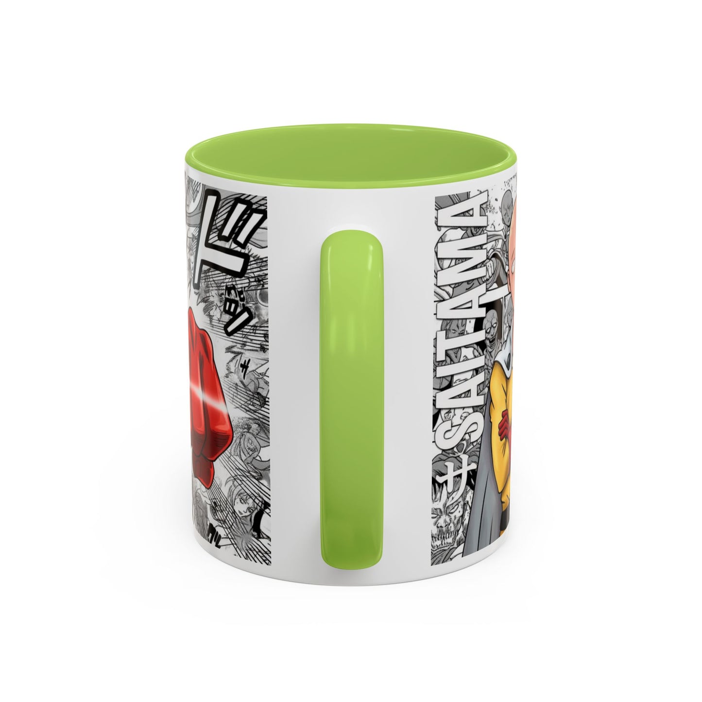 Anime Fist Coffee Mug  Dynamic Manga Collage Accent Mug (11/15 oz)