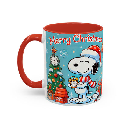 Beagle Chistmas Illustration Mug | Accent Coffee Mug 11oz 15oz