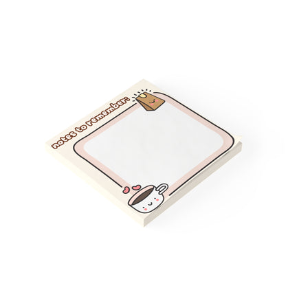 Notes to Remember Sticky Note Pad | Kawaii Tea & Bag Sticky Notes