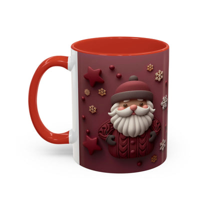 Cute Santa Face Holiday Mug | Christmas Accent Coffee Mug