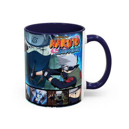 Naruto Kakashi Accent Coffee Mug  Anime Character Collage 11/15oz