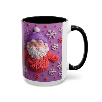 Knit Santa Pattern Mug | Accent Coffee Mug