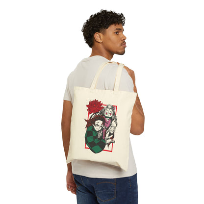 Gyutaro and Daki Inspired Art | Canvas Tote Bag