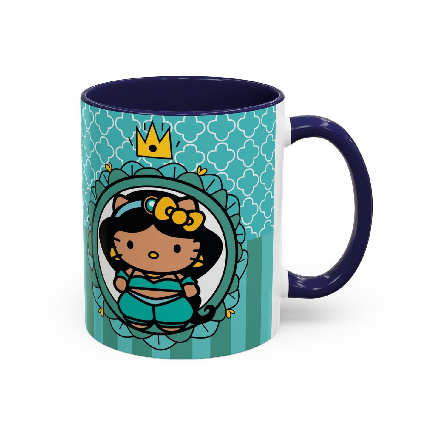Princess Girl Cartoon Teal Accent Coffee Mug | 11oz 15oz
