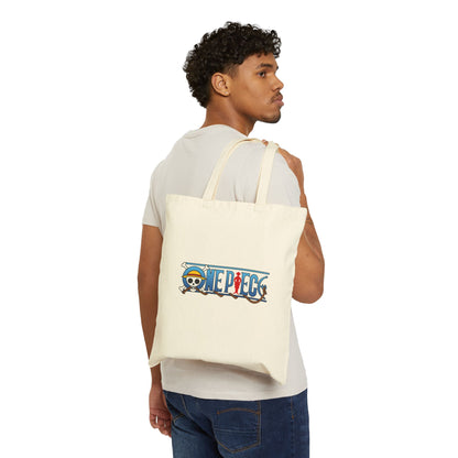 One Piece Logo Canvas Tote Bag | One Piece Inspired Tote Bag