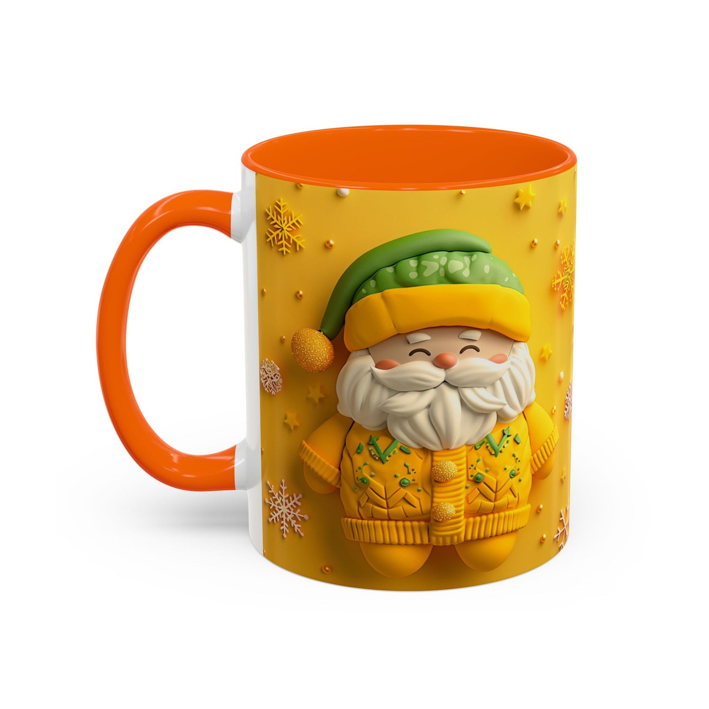 Yellow Sweater Santa Mug | Accent Coffee Mug