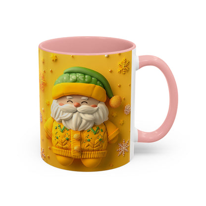 Yellow Sweater Santa Mug | Accent Coffee Mug