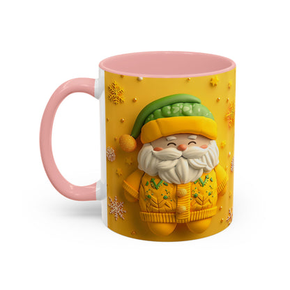 Yellow Sweater Santa Mug | Accent Coffee Mug