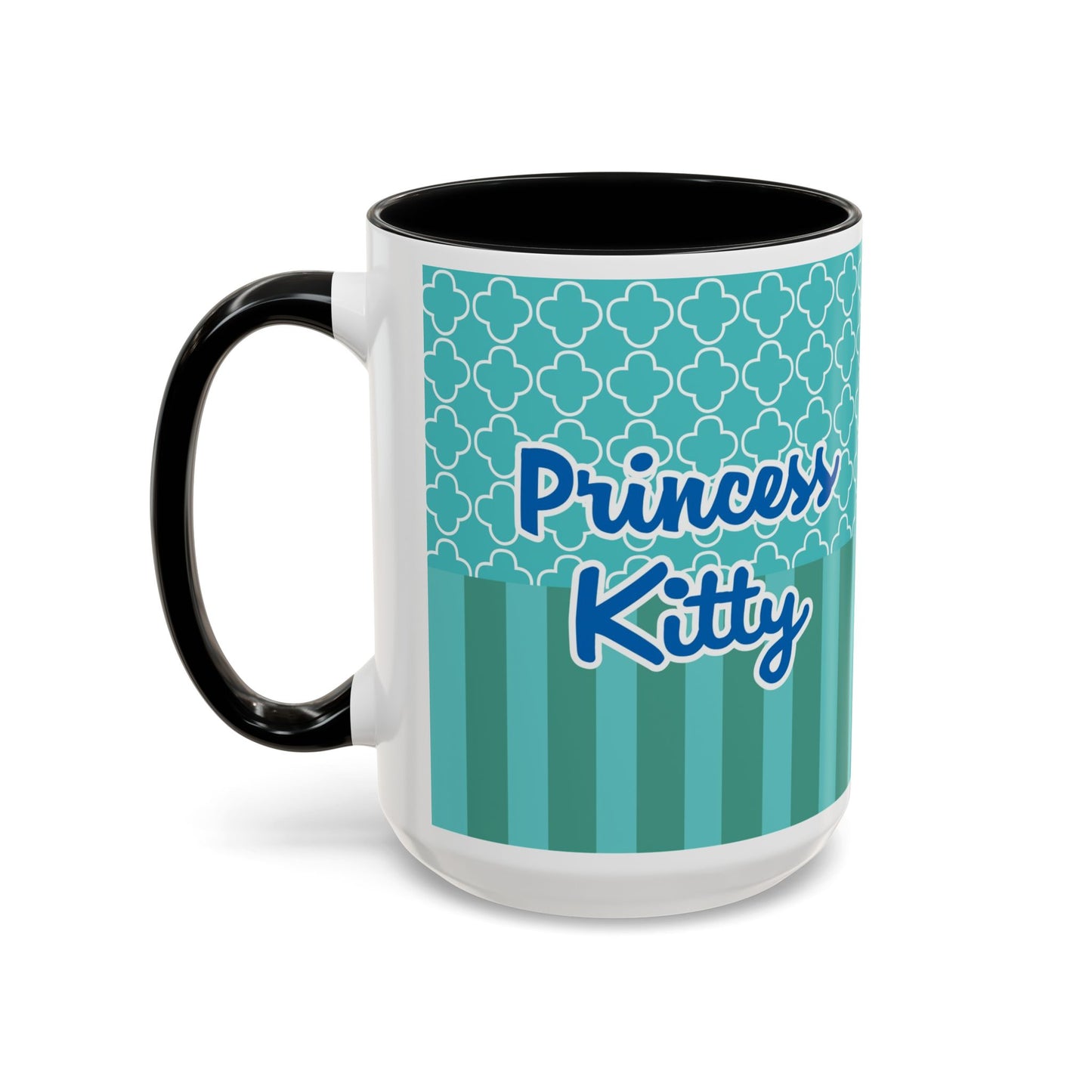 Princess Girl Cartoon Teal Accent Coffee Mug | 11oz 15oz