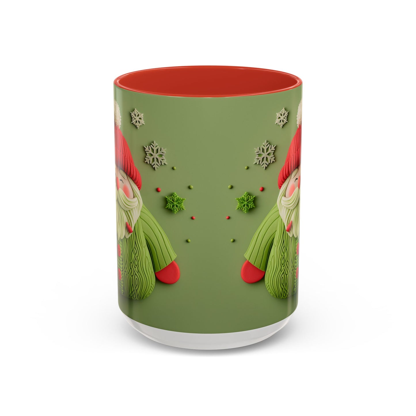 Green Knit Santa Mug | Accent Coffee Mug