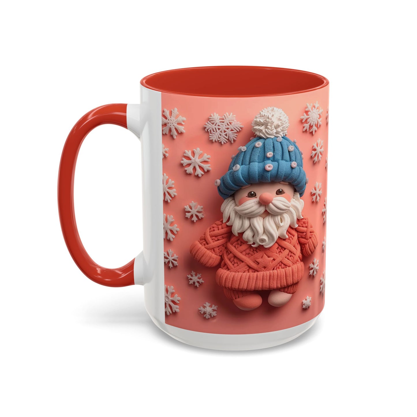 Knit Gnome with Snowflakes Mug | Accent Coffee Mug 11oz 15oz