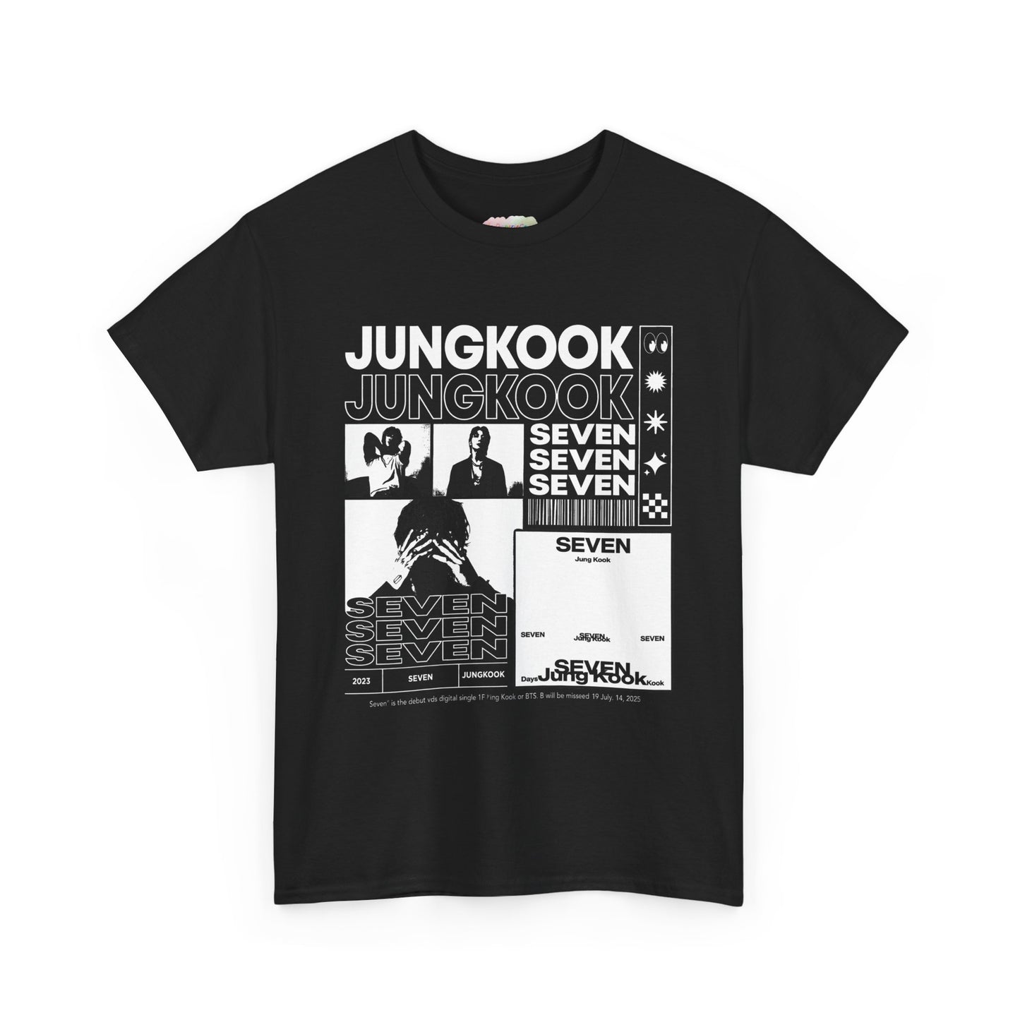 BTSCollage Photo Grid Tee | Minimal Black White Graphic T-Shirt