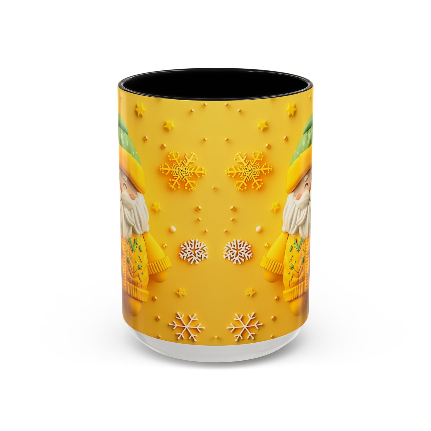 Yellow Sweater Santa Mug | Accent Coffee Mug