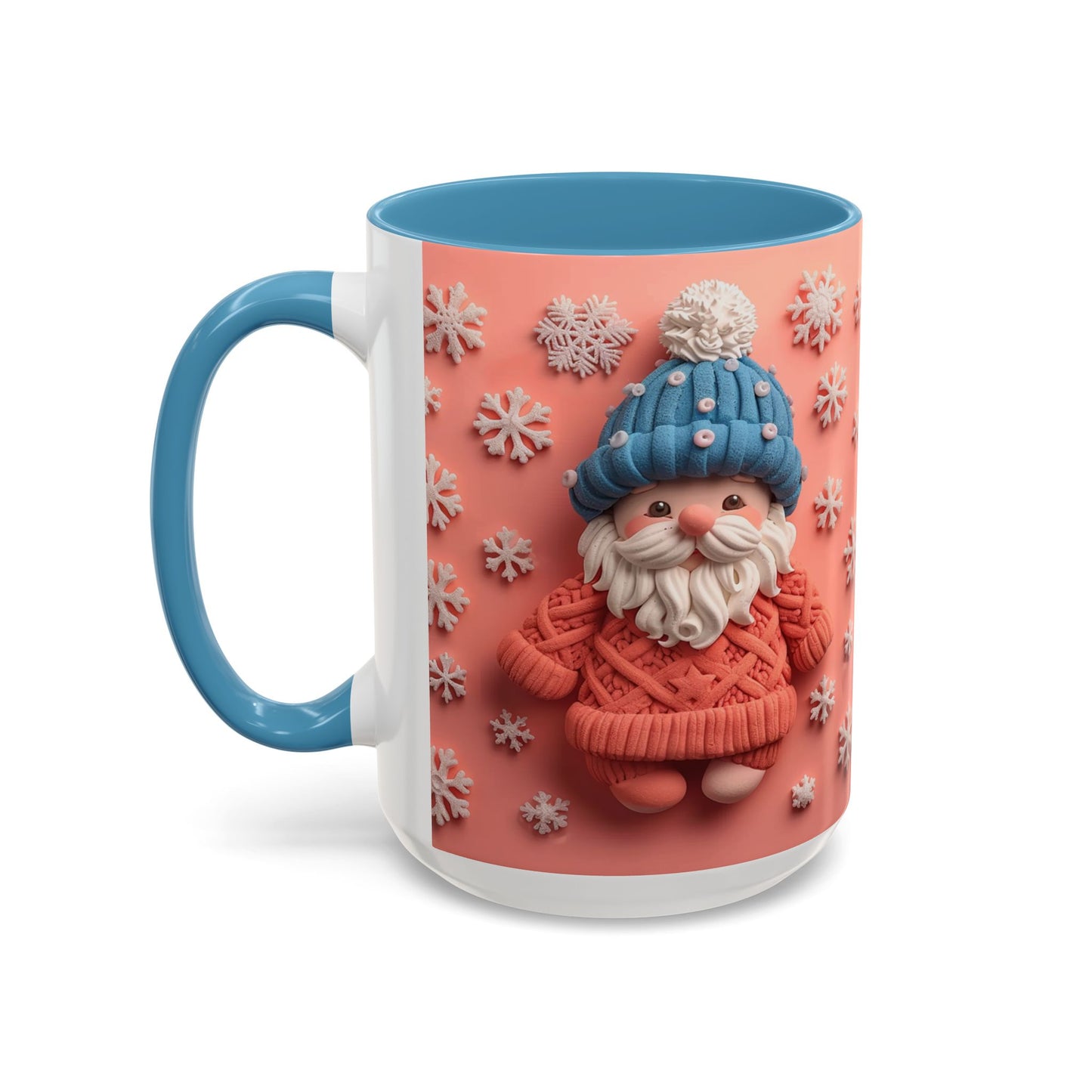 Knit Gnome with Snowflakes Mug | Accent Coffee Mug 11oz 15oz