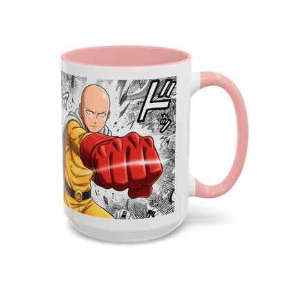 Saitama Mug |One Punch Man Inspired Collage Accent Mug (11/15 oz)