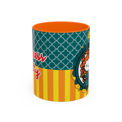 Redheaded Princess Kitty Accent Coffee Mug | Cute Cat Princess Design